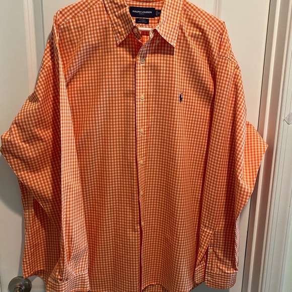 Ralph Lauren XL shirt, orange check - Picture 4 of 4